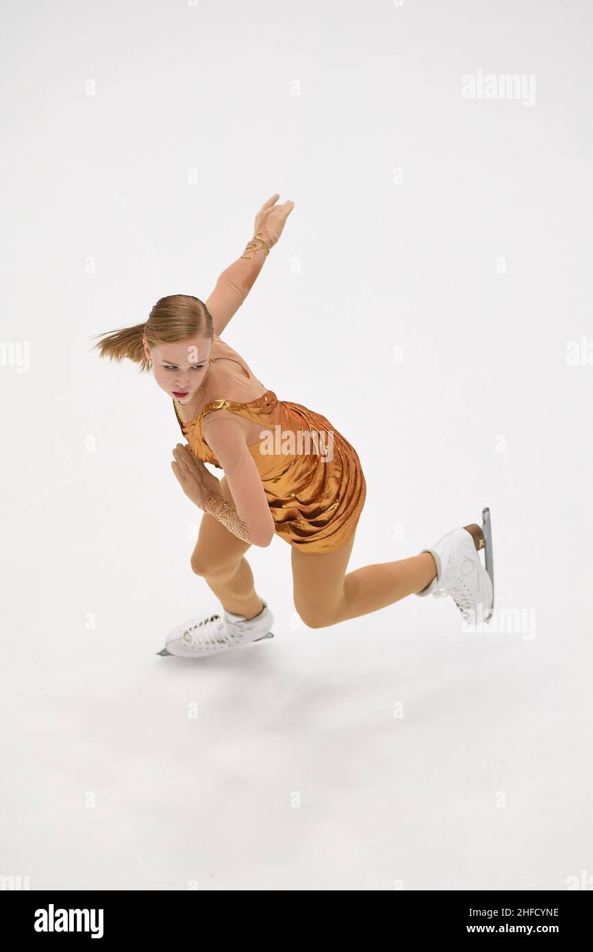 Eva Lotta KIIBUS (EST), during Women Free Skating, at the ISU European Figure Skating Championships 2022, at Tondiraba Ice Hall, on January 15, 2022 in Tallinn, Estonia. Credit: Raniero Corbelletti/AFLO/Alamy Live News Stock Photo
