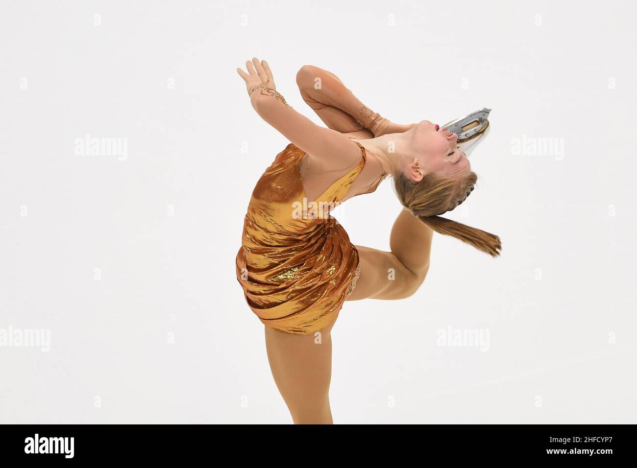 Eva Lotta KIIBUS (EST), during Women Free Skating, at the ISU European Figure Skating Championships 2022, at Tondiraba Ice Hall, on January 15, 2022 in Tallinn, Estonia. Credit: Raniero Corbelletti/AFLO/Alamy Live News Stock Photo