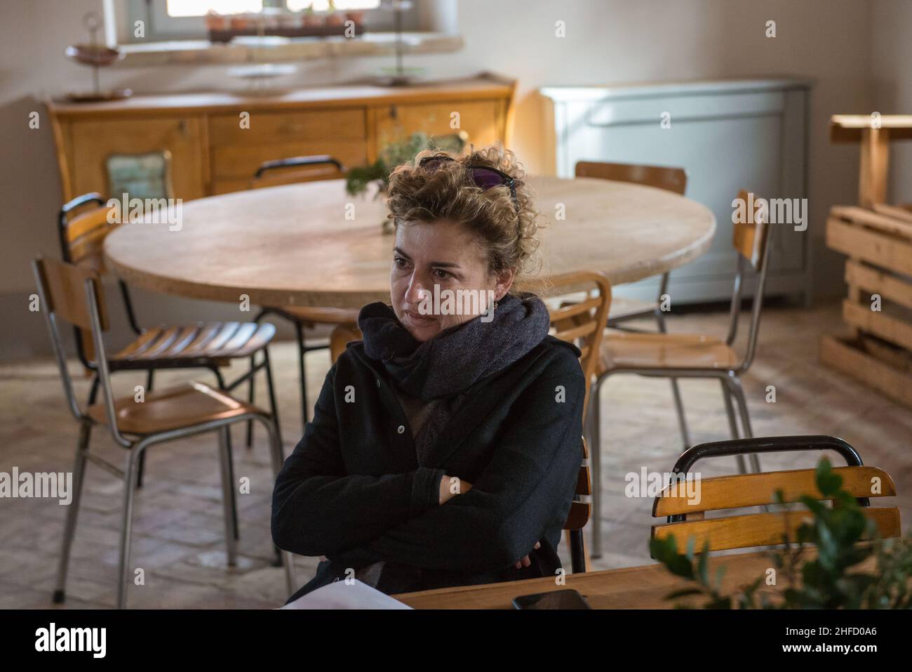 Rome, Italy 10/04/2018: Organic farm 'I Casali del Pino', location la Storta. Ilaria Fendi. © Andrea Sabbadini Stock Photo