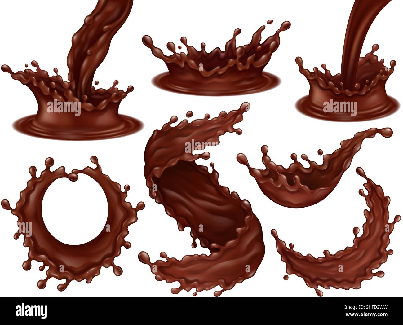 Streams and hot dark chocolate swirls hi-res stock photography and ...