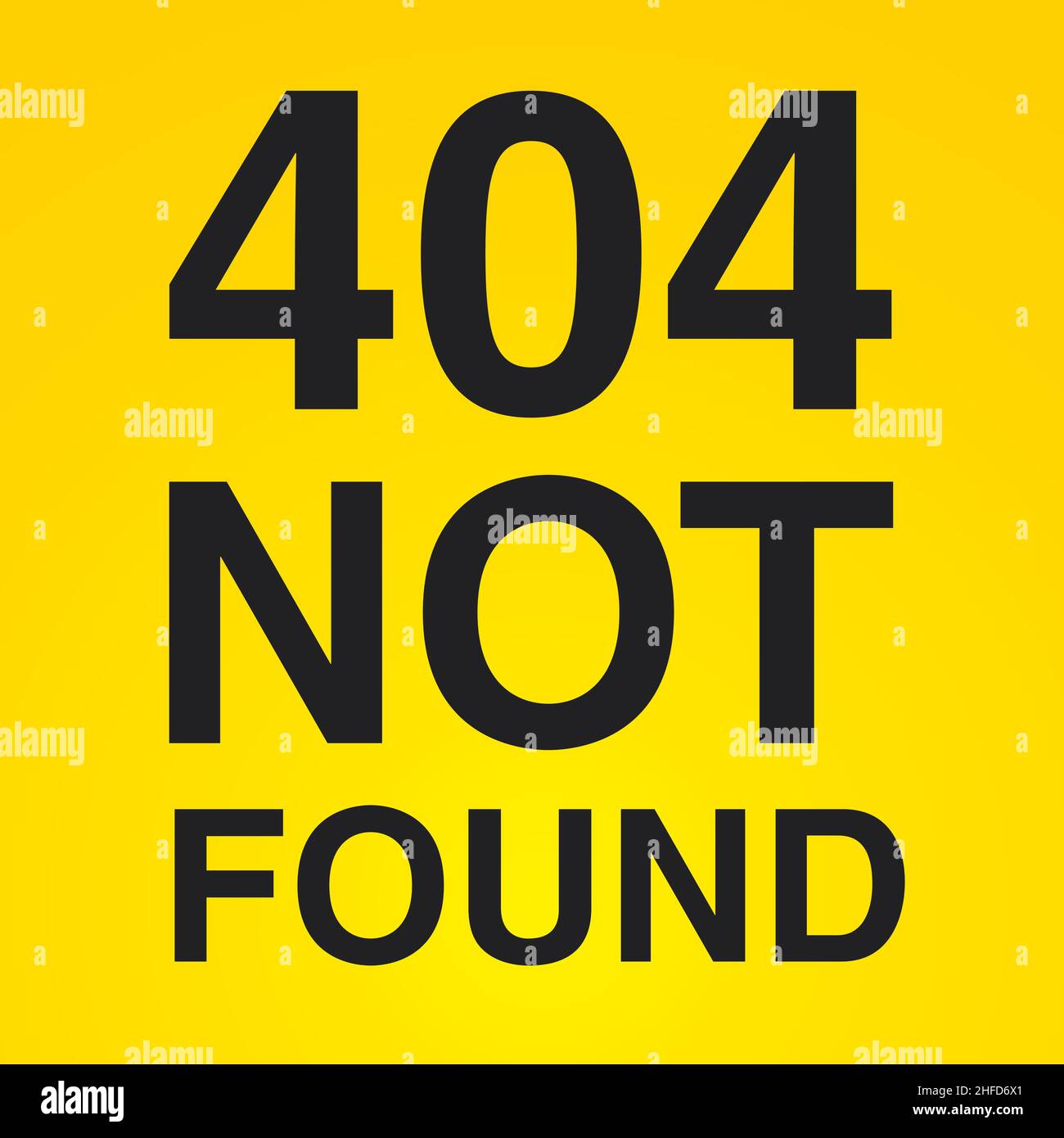 404 Not Found Problem Disconnect Concept on a yellow Background. Vector illustration. Eps 10 vector file. Stock Vector