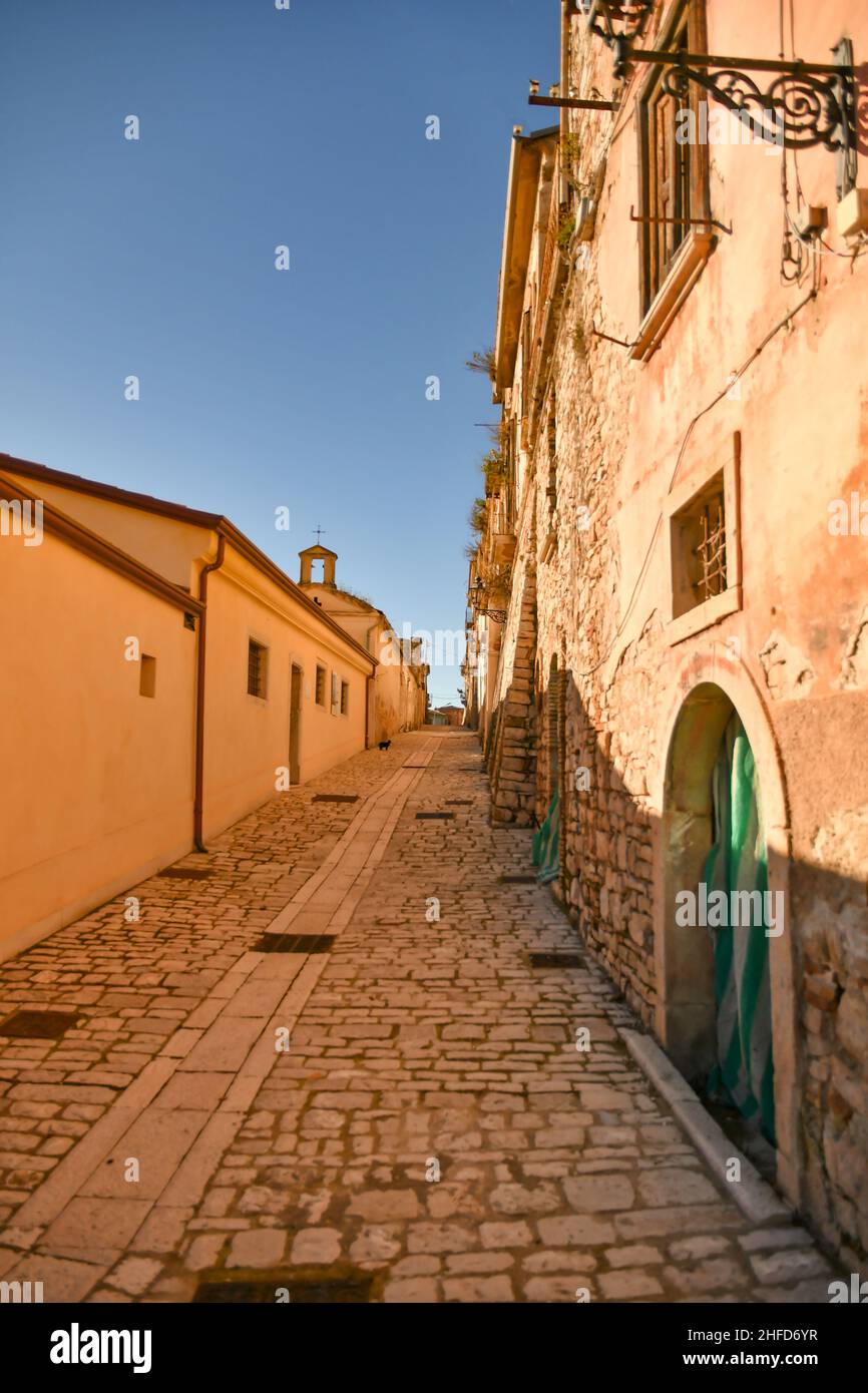buonalbergo, italy, europe, street, city, old town, outdoors, travel, tourism, no people, southern europe, city street, city life, street style, narro Stock Photo