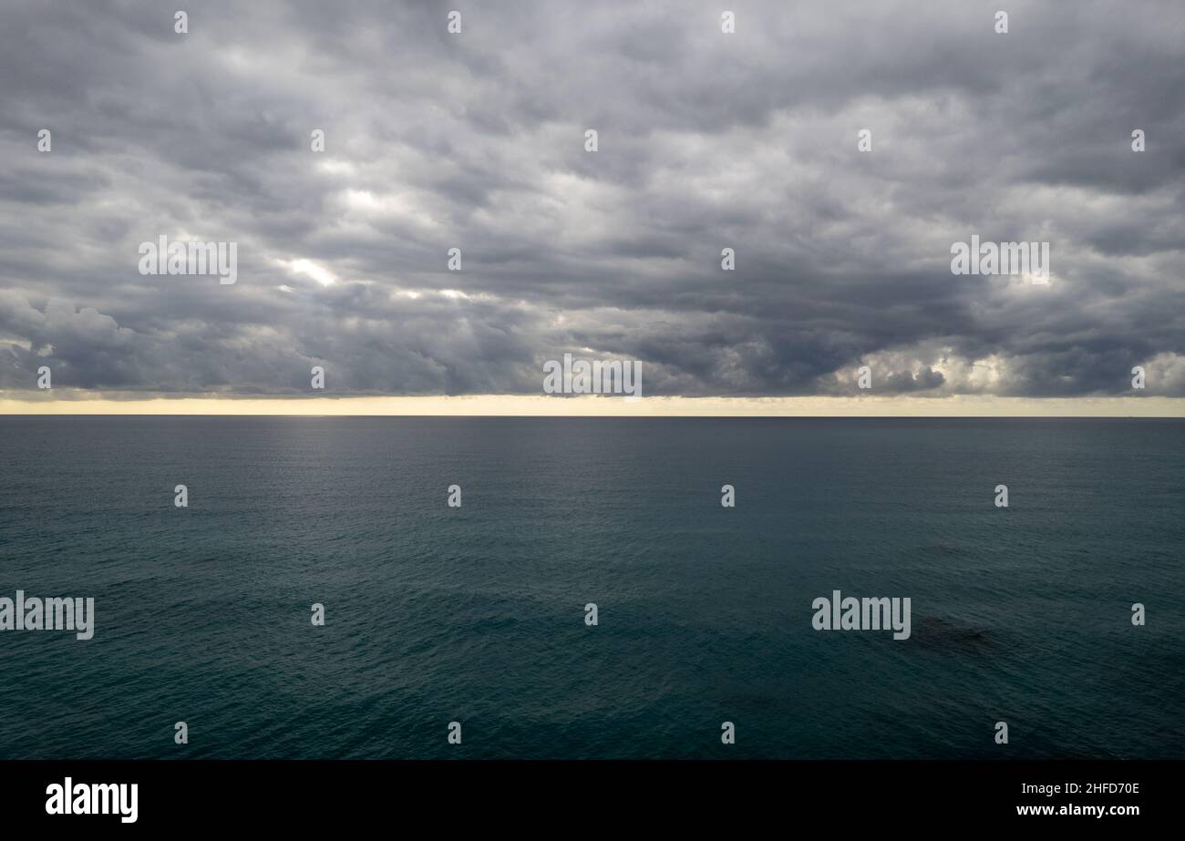Aerial view sunset above stormy hi-res stock photography and images - Alamy