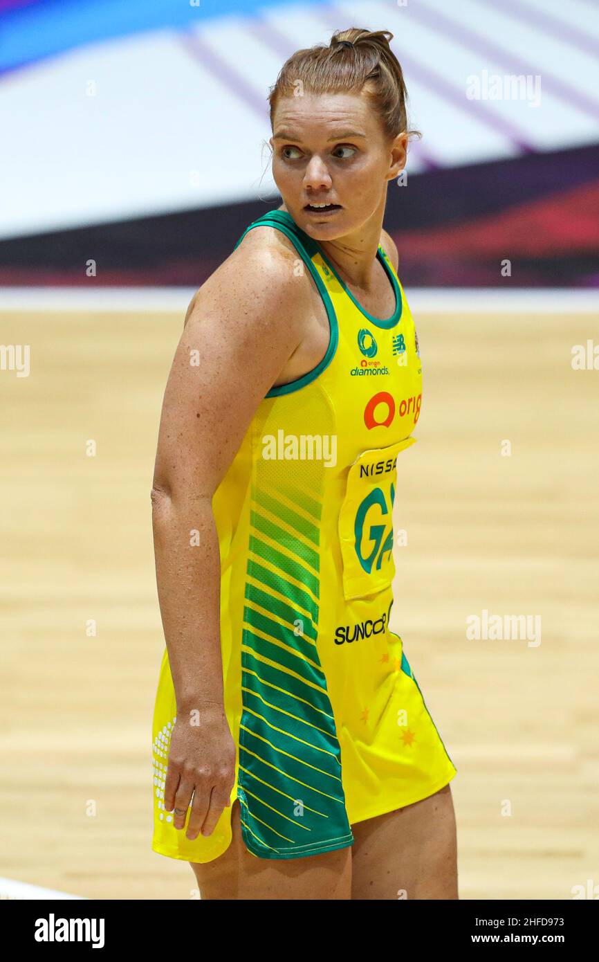 Australias Stephanie Wood In Action During The Netball Quad Series