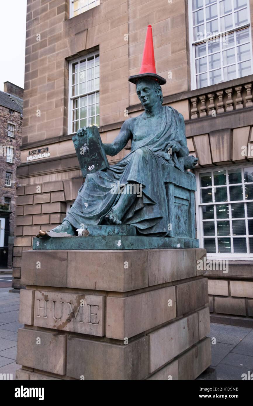 The statue of Scottish philosopher David Hume on Edinburgh's Royal Mile
