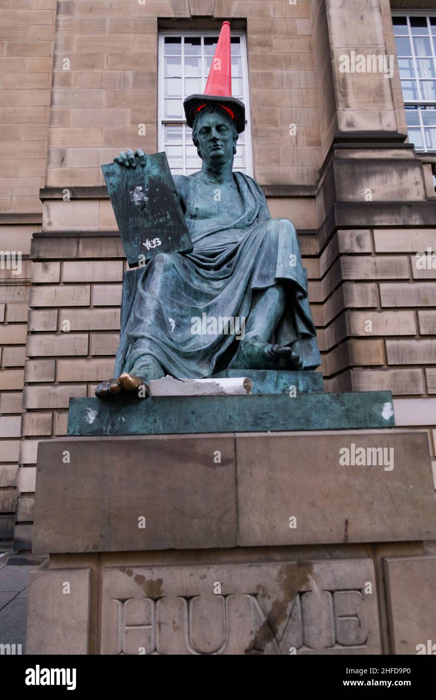 The statue of Scottish philosopher David Hume on Edinburgh's Royal Mile