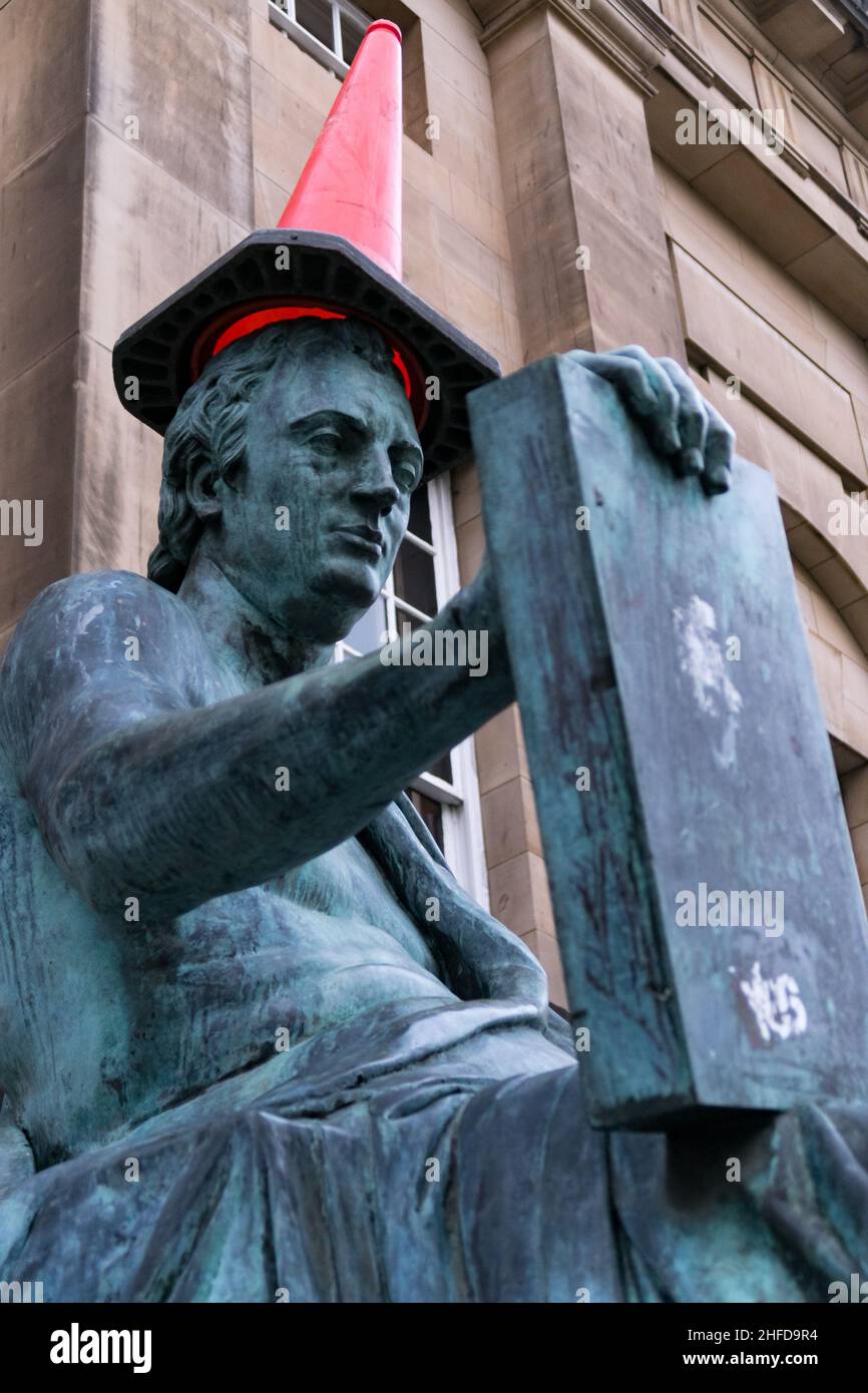 The statue of Scottish philosopher David Hume on Edinburgh's Royal Mile