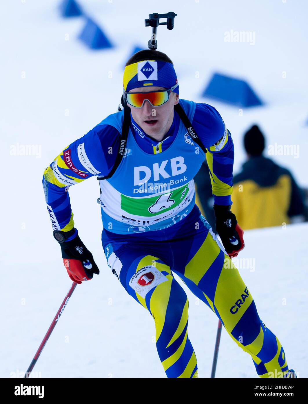 Ruhpolding, Germany. 15th Jan, 2022. Biathlon World Cup, relay 4 x 7.5 km in Chiemgau Arena, men