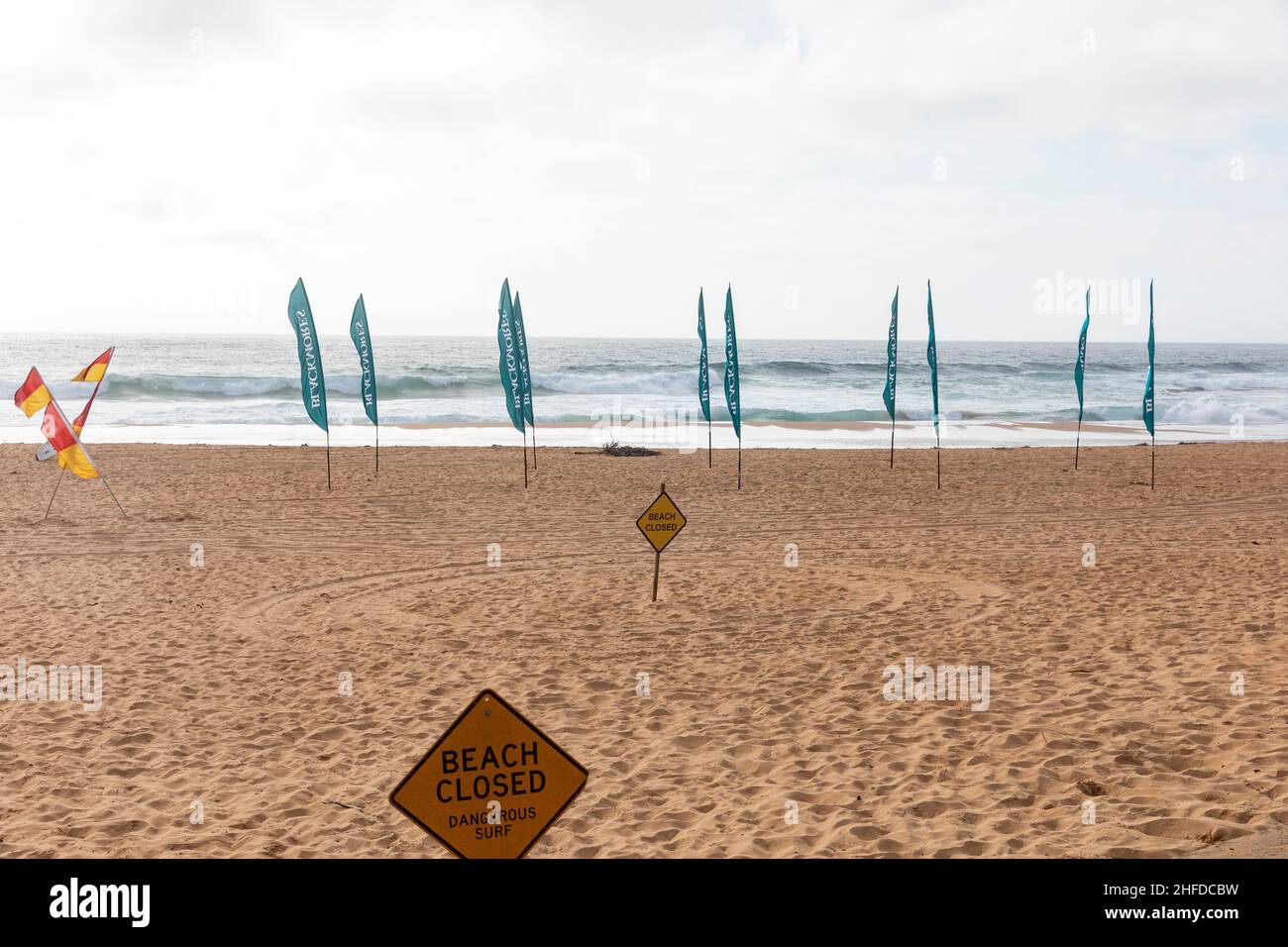 Tsunami warning beach