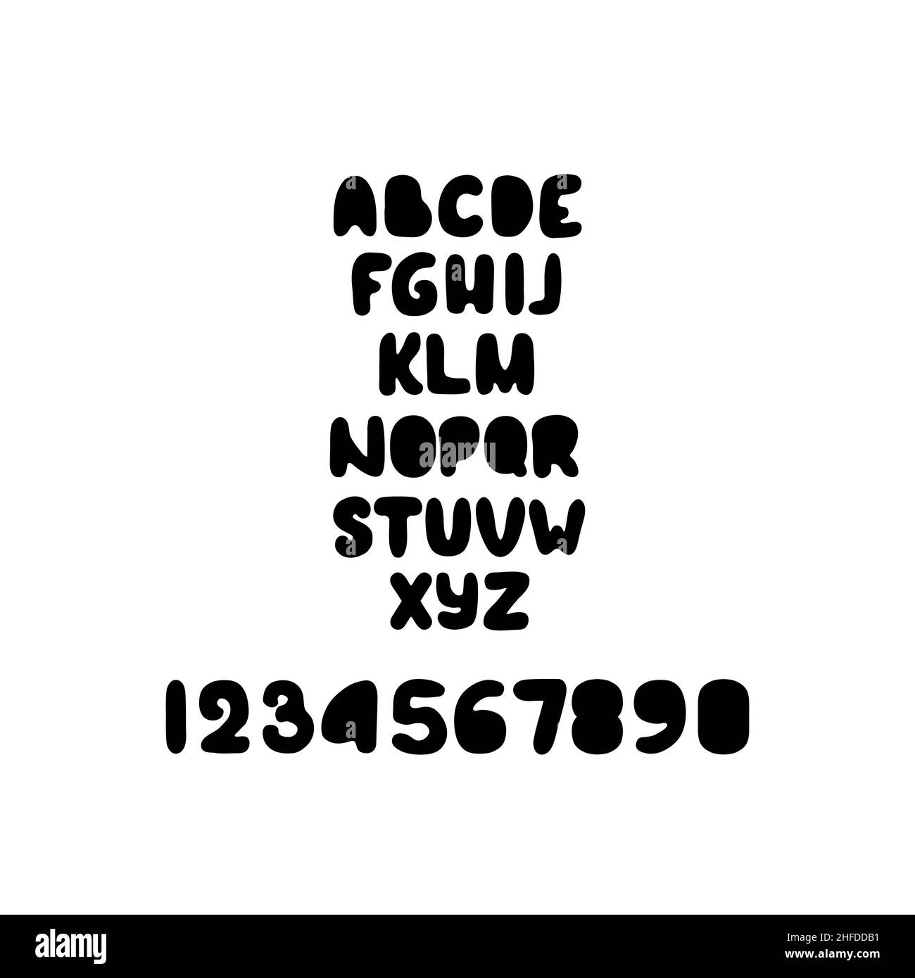 Hand drawn letters. Stylish font ABC in a linear sketch style