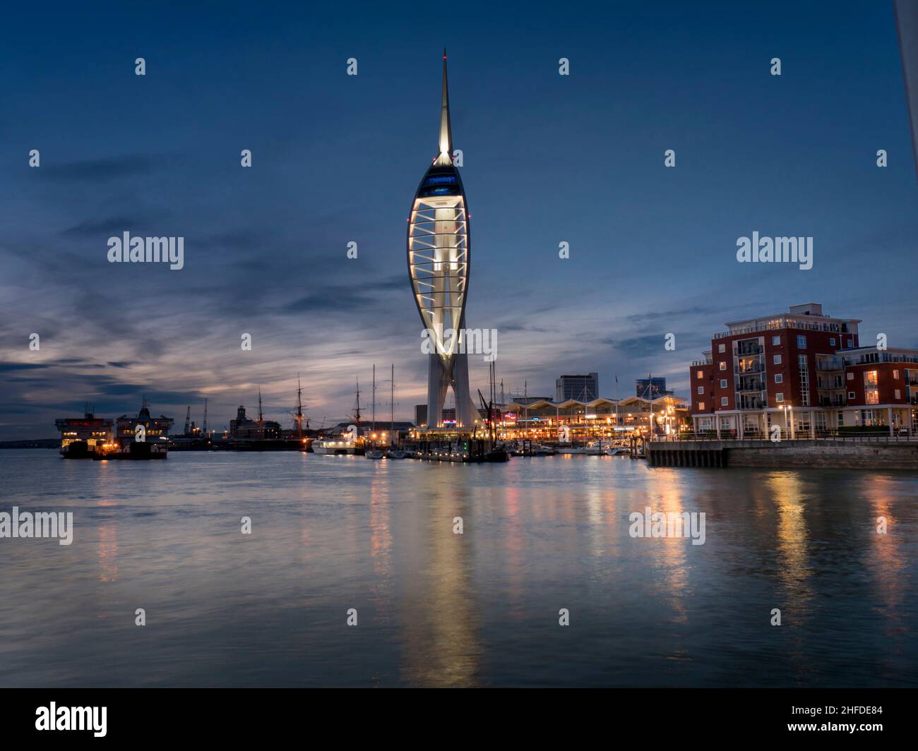 Europe, UK, England, Hampshire, Portsmouth, Spinnaker tower Stock Photo