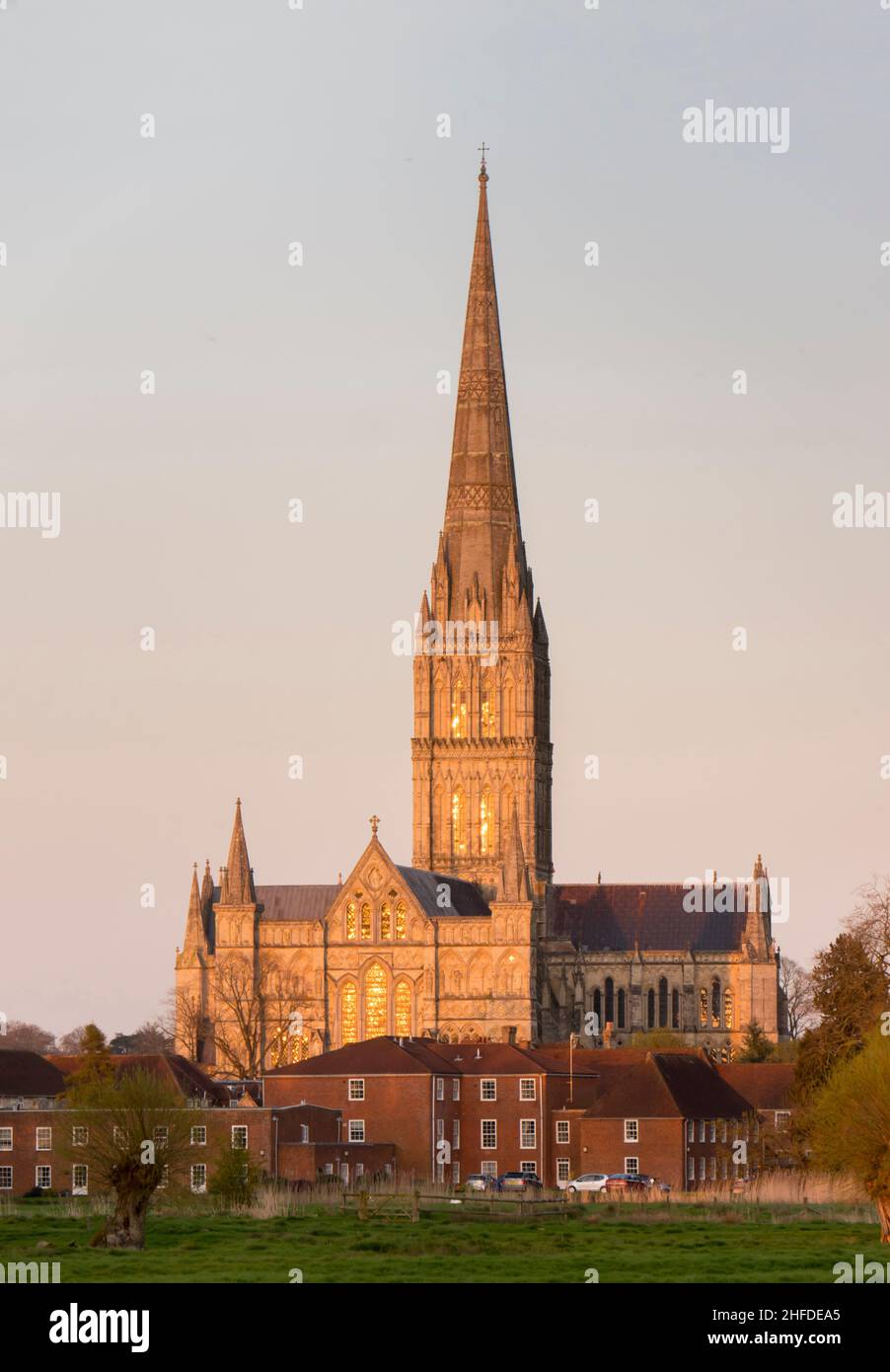 europe; UK, England, Wiltshire, Salisbury Cathedral Stock Photo