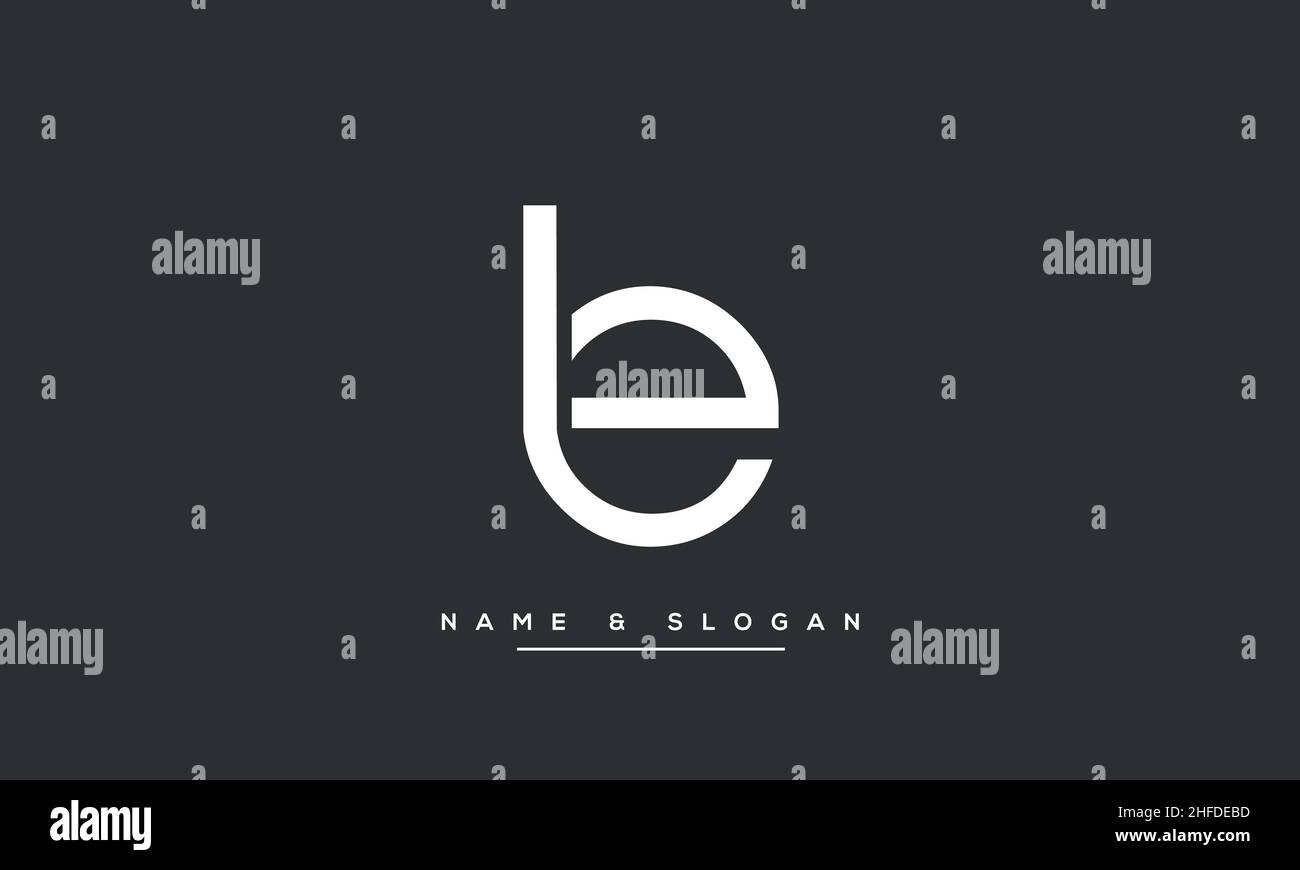Modern abstract letter LE, EL logo design. Minimal LE, EL initial based icon vector Stock Vector