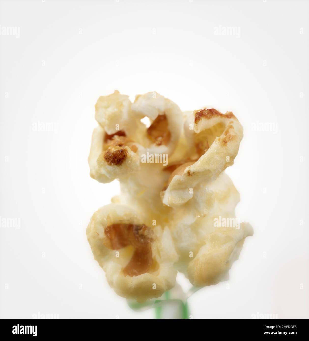 Macro food stilllife representation of popcorn, popped corn, popcorns