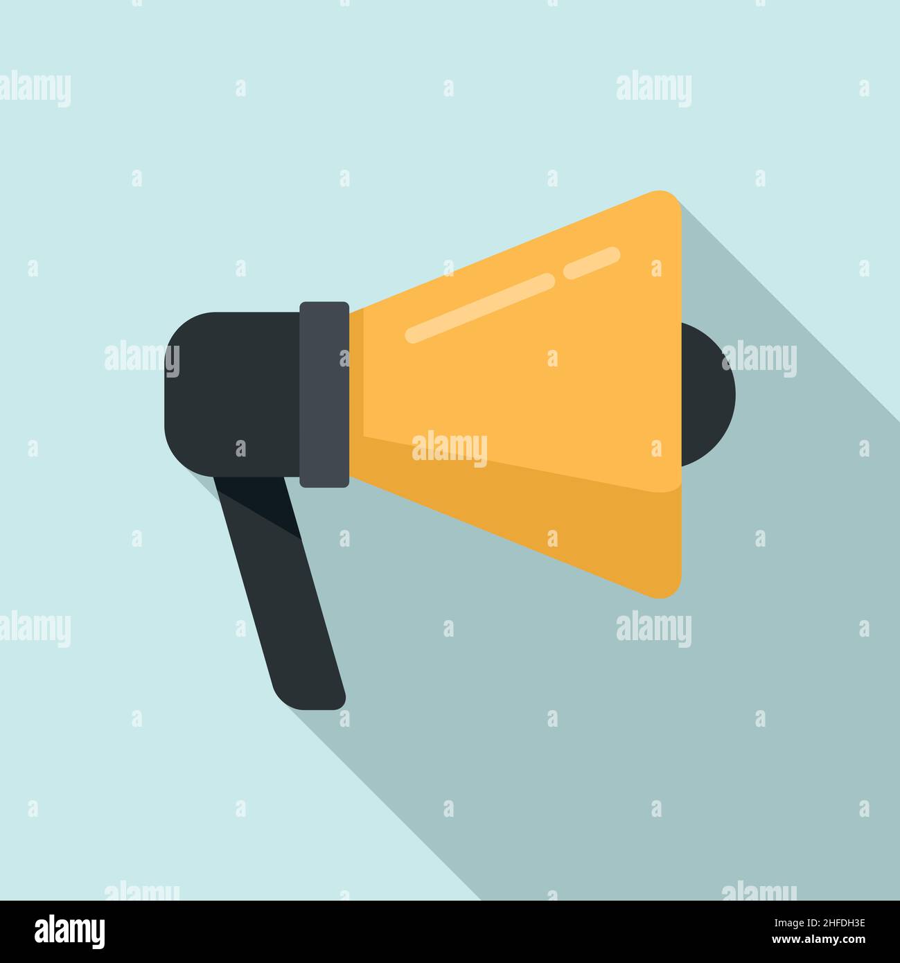 Rescuer megaphone icon flat vector. Lifeguard fire. Guard man Stock Vector Image &amp; Art - Alamy