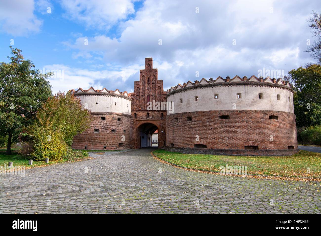 The Salzwedeler Gate is the only one of four city gates which is still preserved in the hanse city Gardelegen. It was built in the 16th century and wa Stock Photo