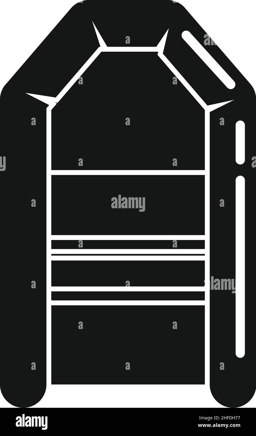 Rescuer boat icon simple vector. Life rescue. Lifeboat inflatable Stock ...