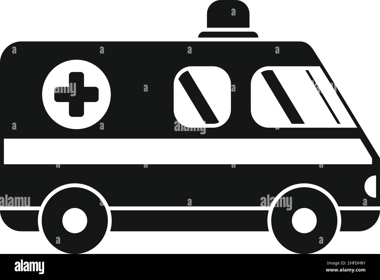 Ambulance car icon simple vector. Emergency vehicle. Medical hospital