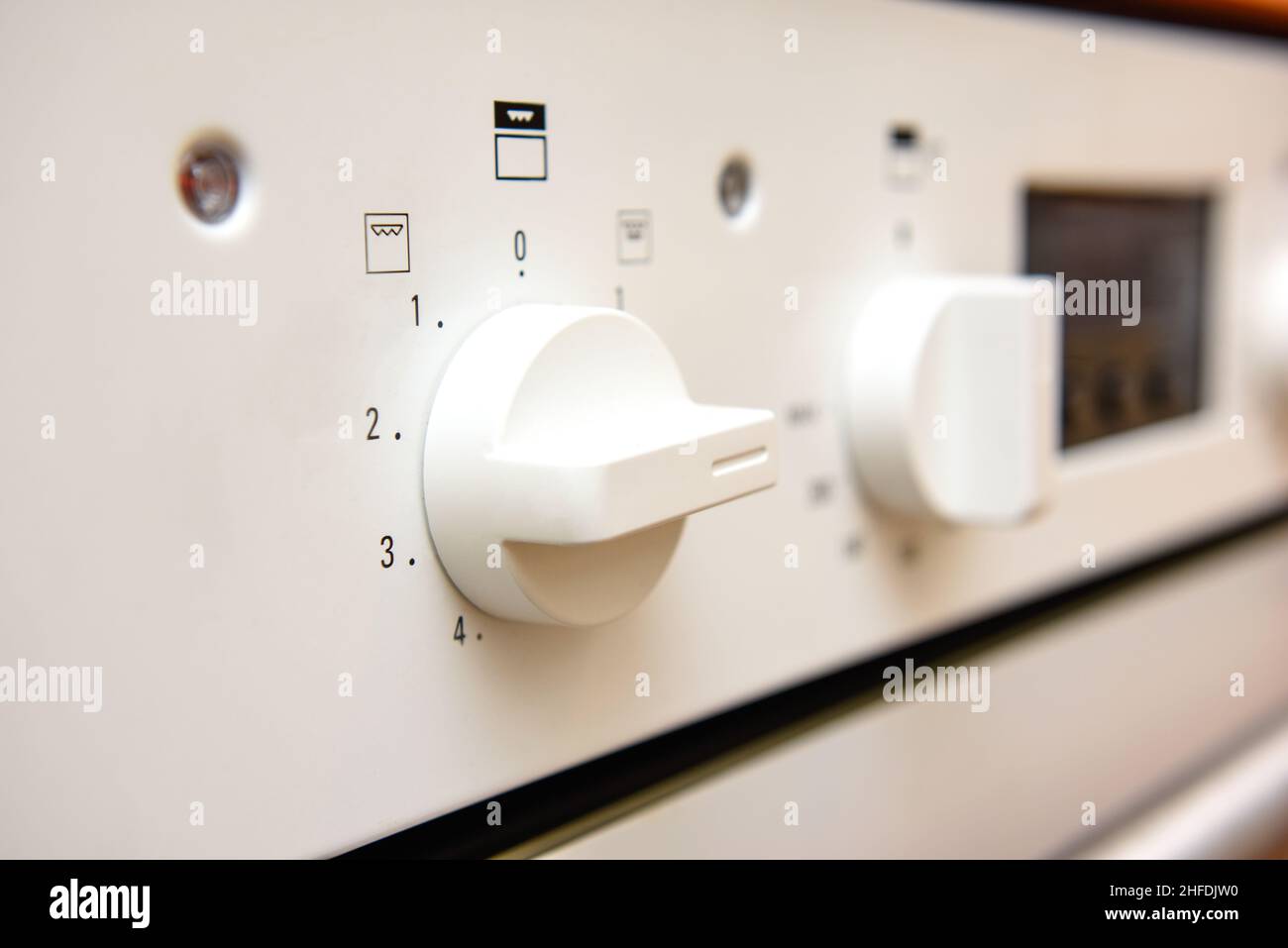 Oven Temperature Control Closeup Stock Photo 87168823
