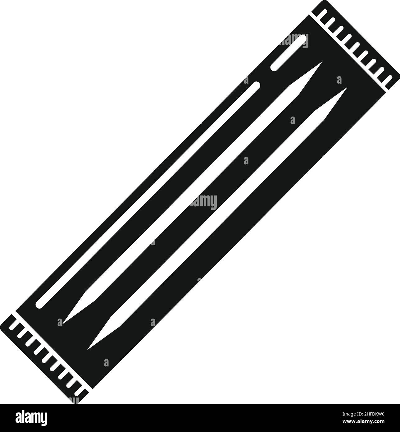 Toothpick package icon simple vector. Tooth pick. Wood stick Stock ...