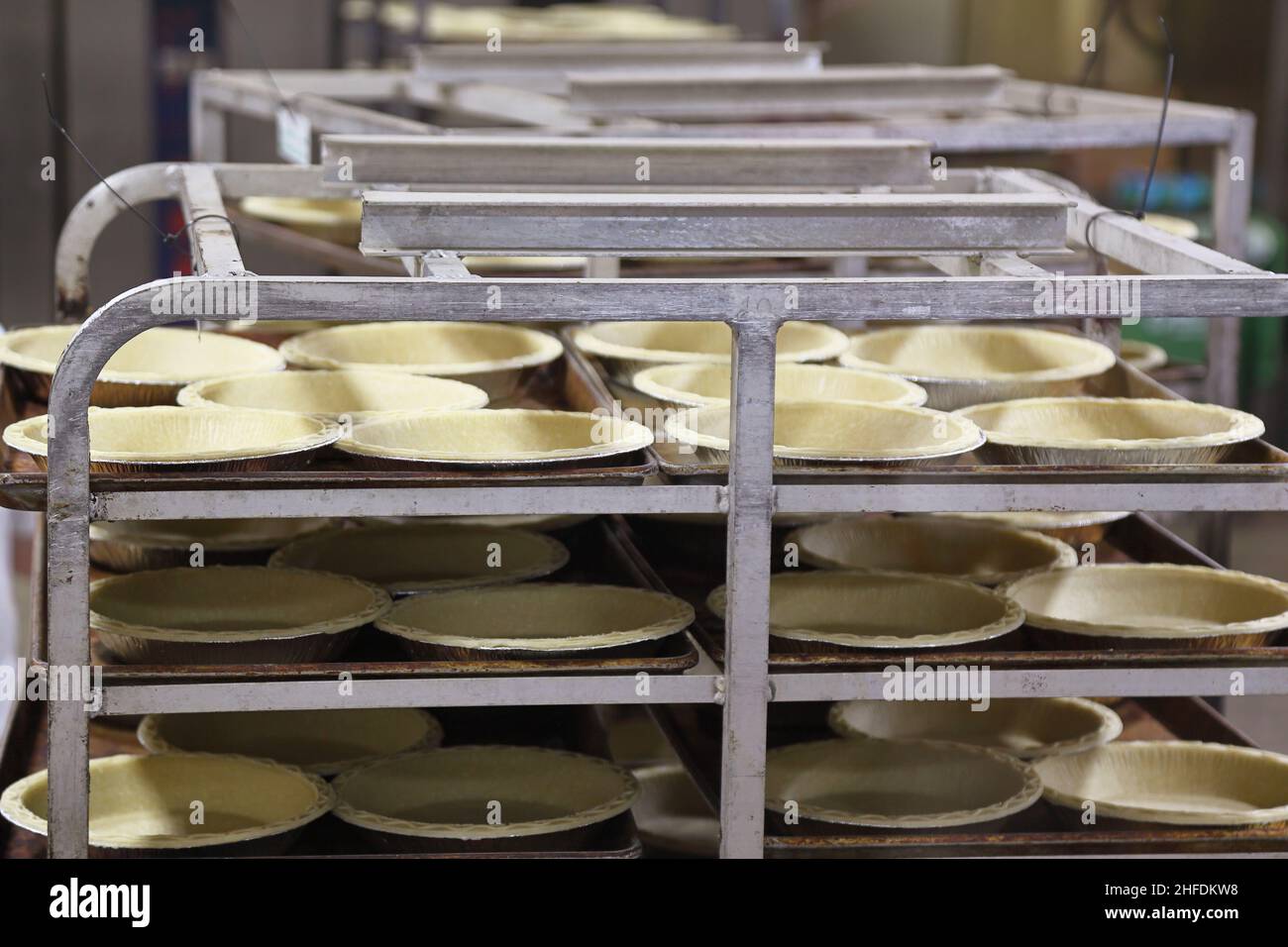 Pie Making Industry Stock Photo