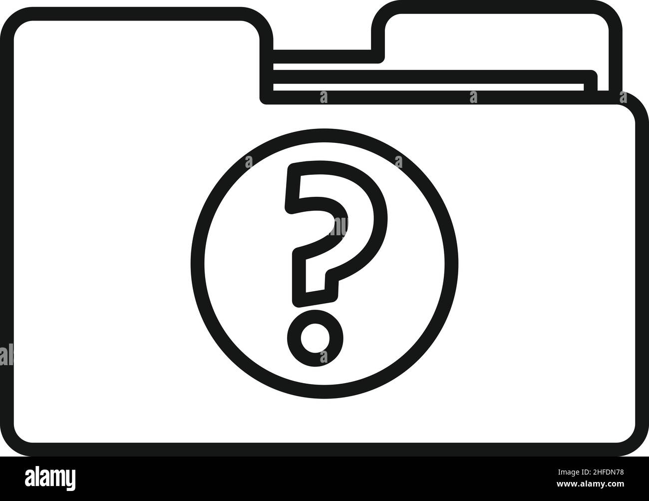 Folder request icon outline vector. Document information. File service ...