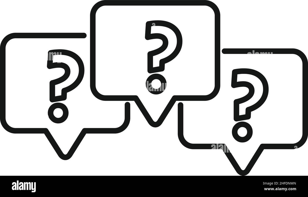 Chat request icon outline vector. Online form. File service Stock Vector