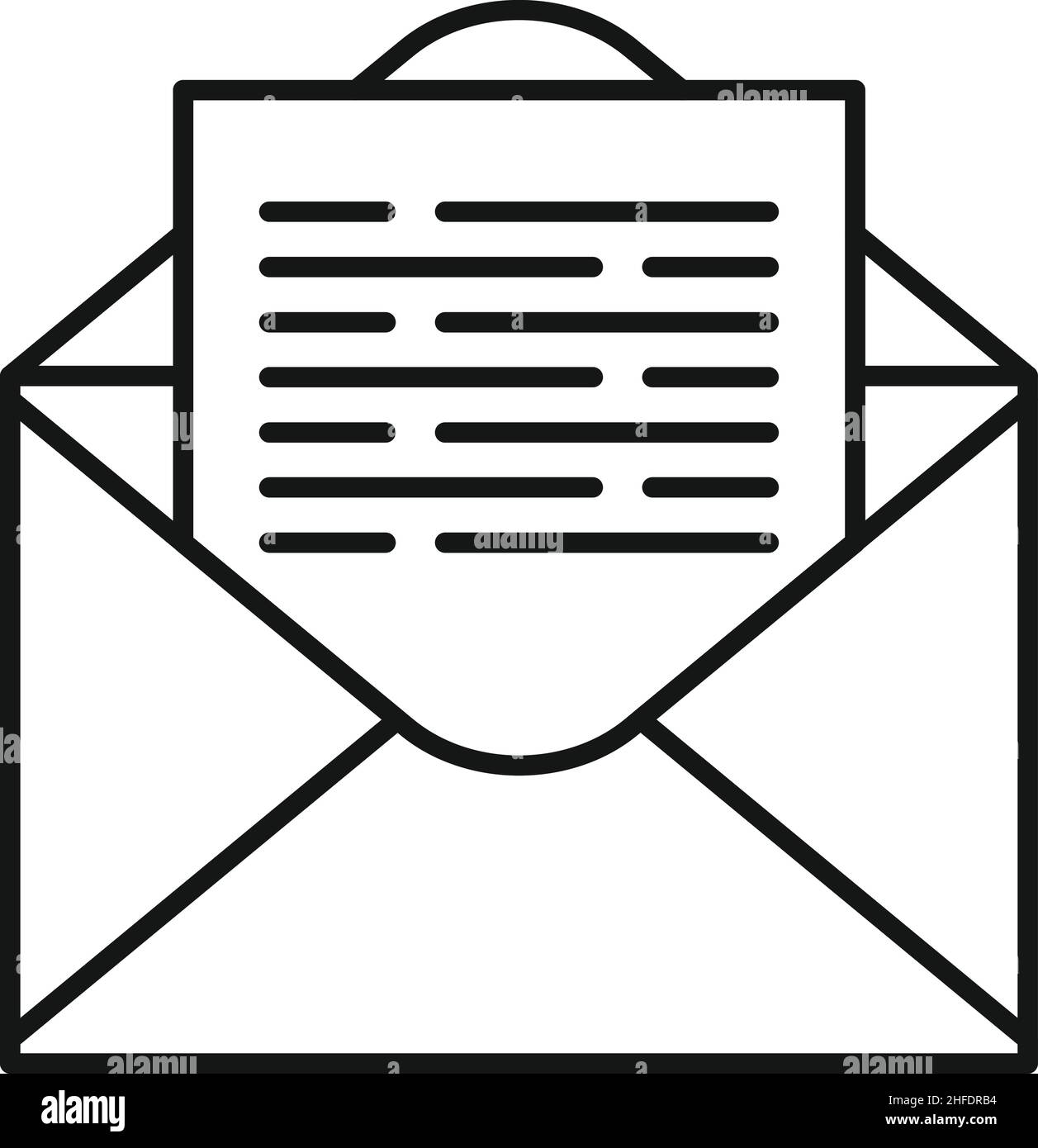 Postal envelope icon outline vector. Email letter. Paper post Stock