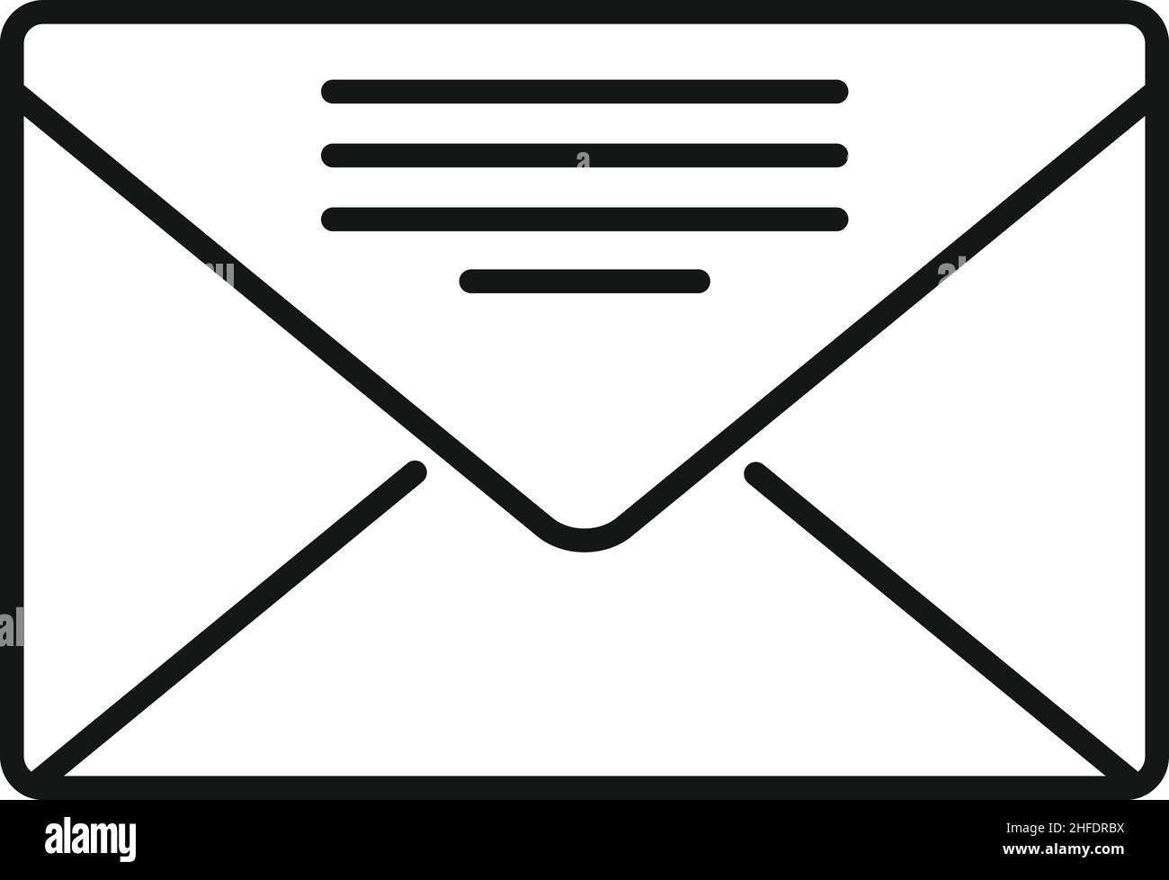 Stamp envelope icon outline vector. Paper post. Email open Stock Vector