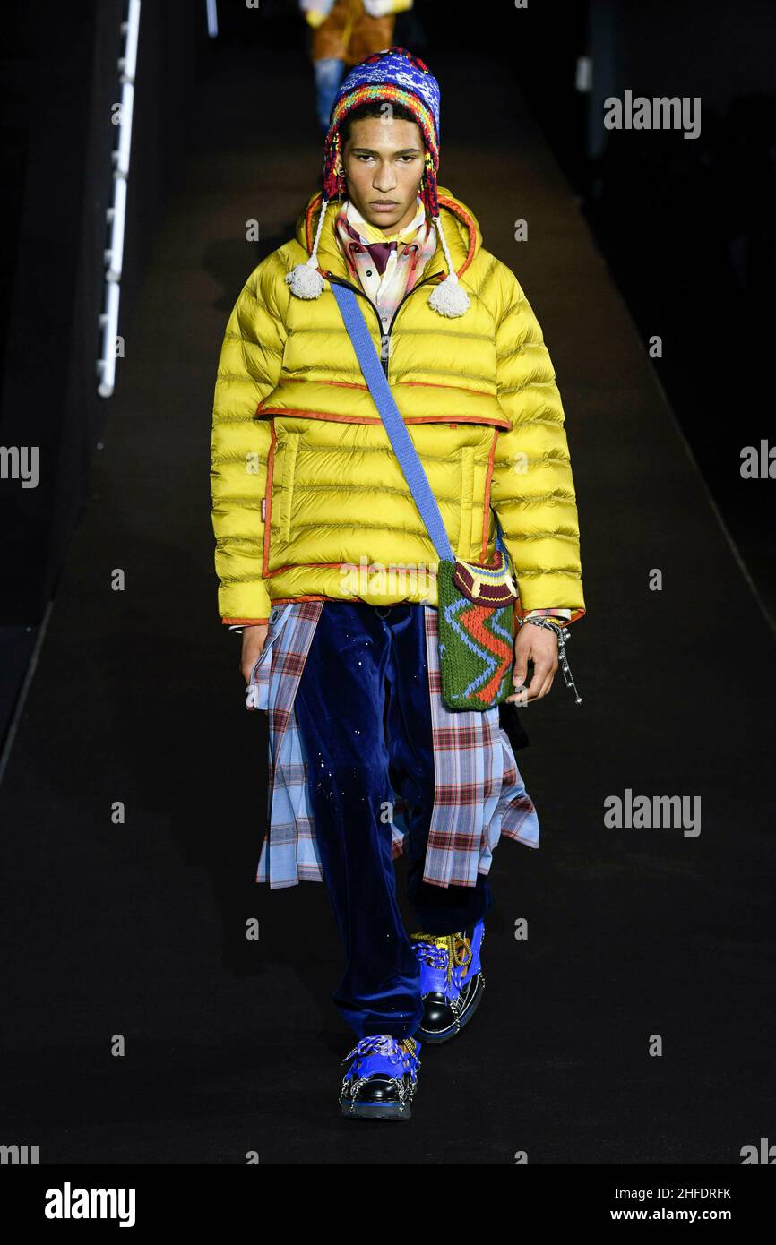DSQUARED2 Fall/Winter 202223 Runway during Milan Fashion Week menswear, January 2022 Milan