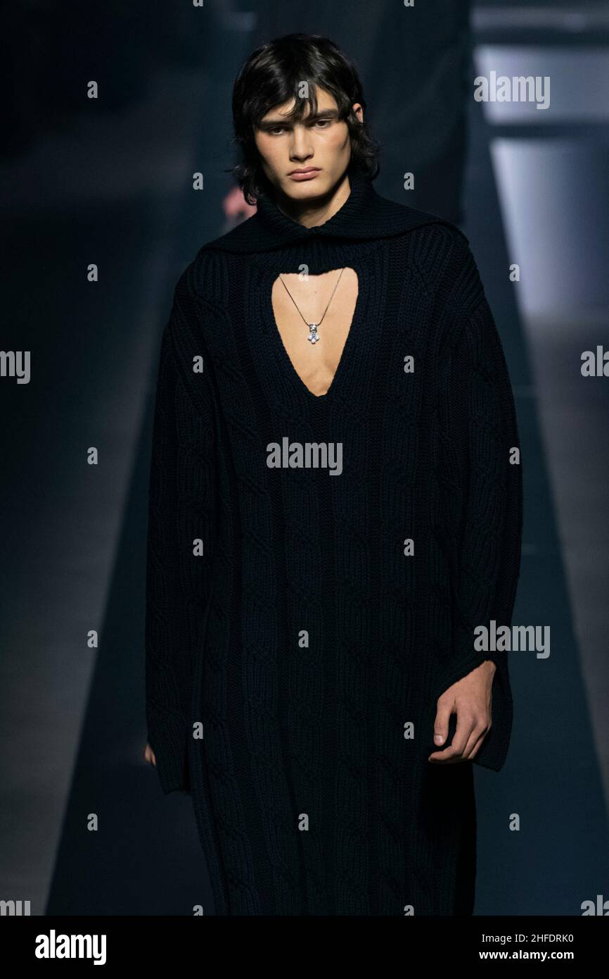 FENDI menswear Fall/Winter 2022-23 Runway during Milan Fashion Week January 2022 - Milan, Italy 15/01/2022 Stock Photo