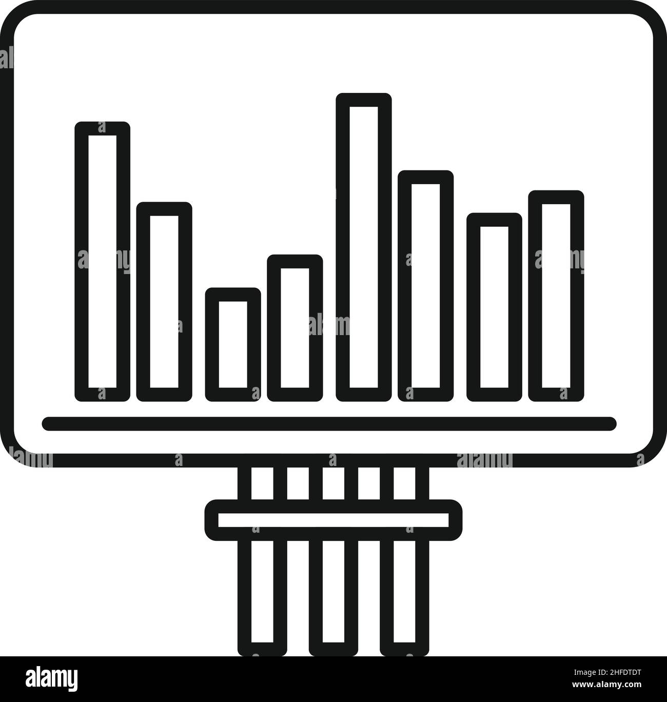 Graph comparison icon outline vector. Compare business. Finance idea ...