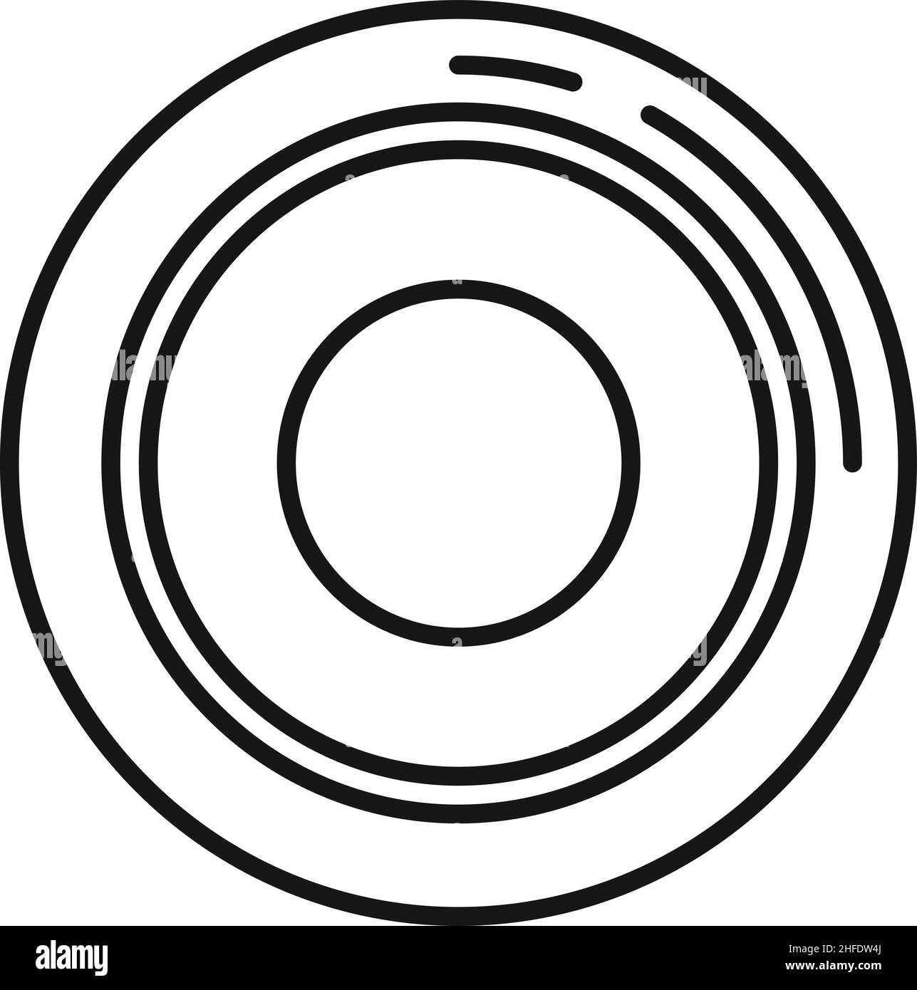 Cooking plate icon outline vector. Dish food. Eat plate Stock Vector ...