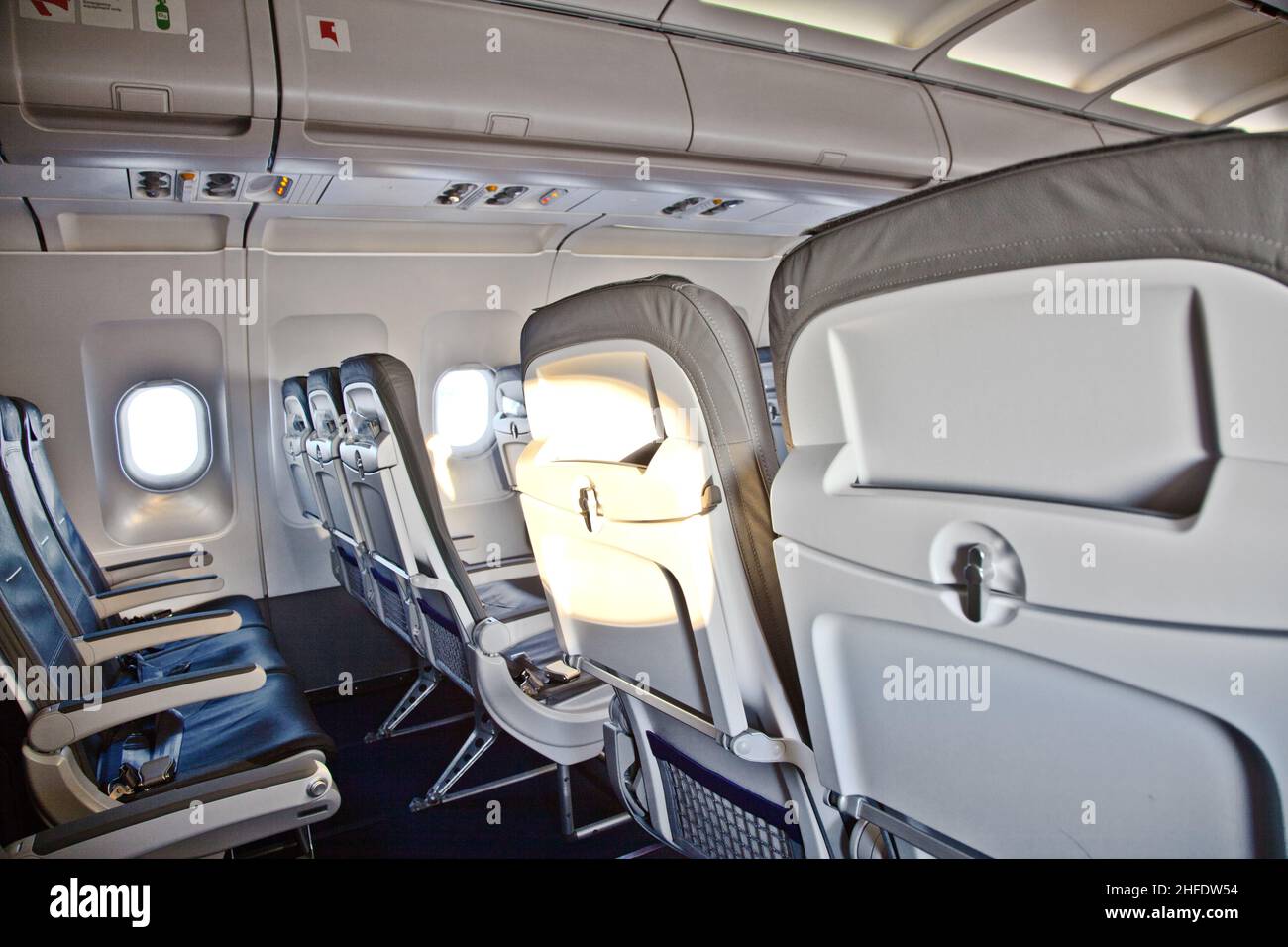 inside the cabin of a modern aircraft Stock Photo - Alamy