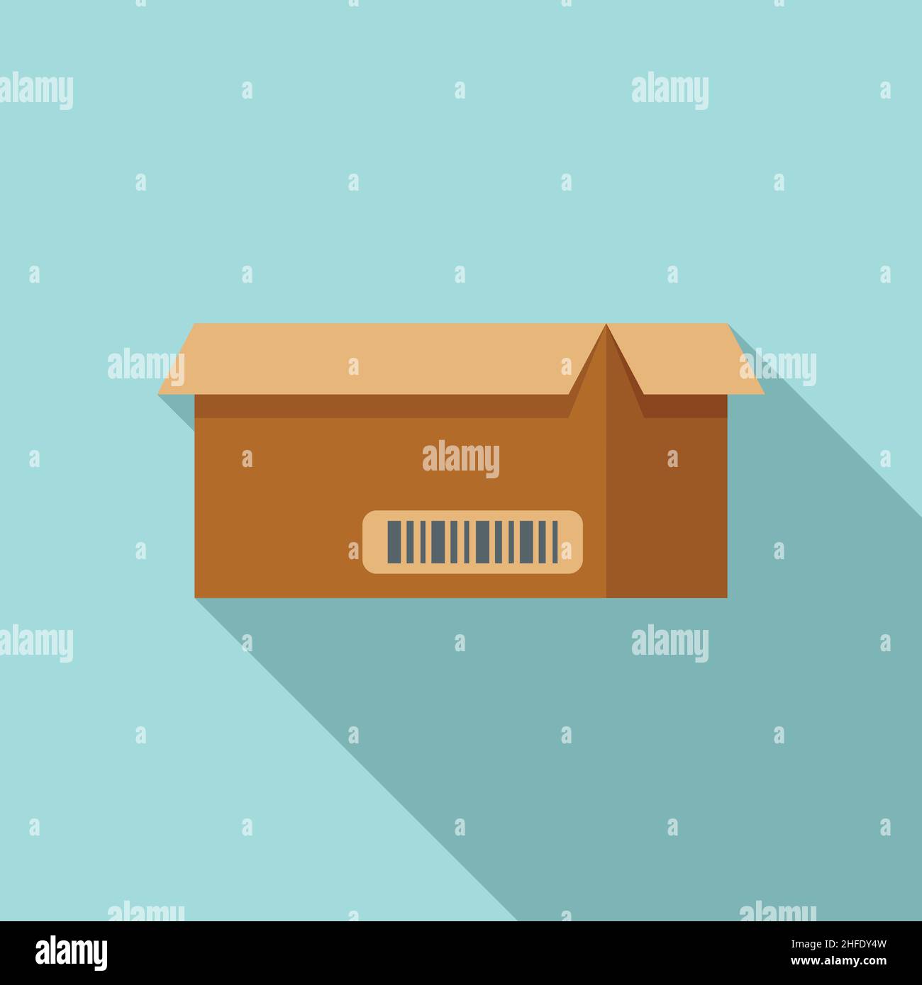 Box tool icon flat vector. Carton box. Delivery package Stock Vector ...