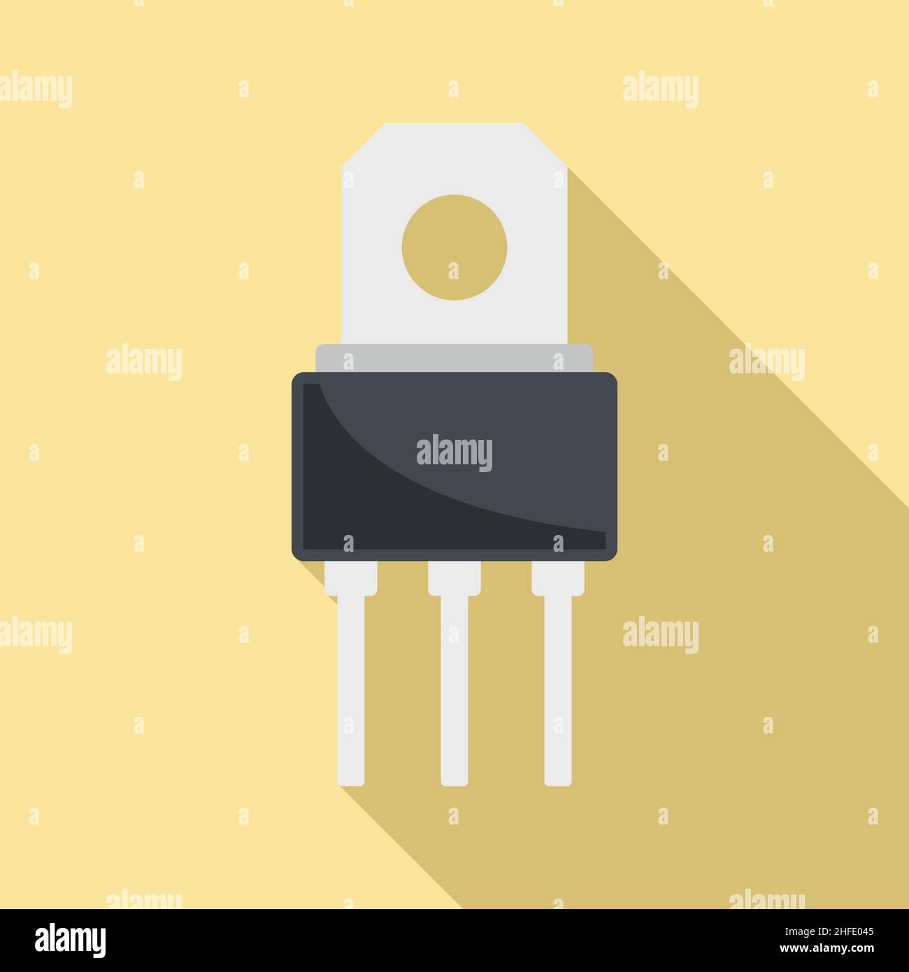 Voltage phototransistor icon flat vector. Electric regulator. Power