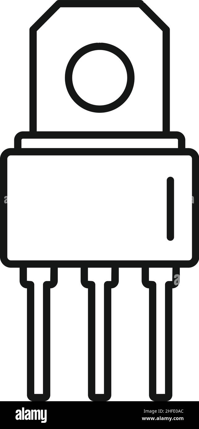 Voltage phototransistor icon outline vector. Electric regulator. Power