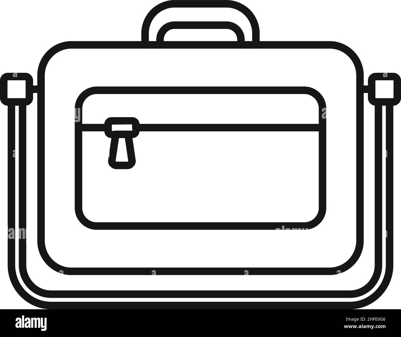 Modern laptop bag icon outline vector. Backpack case. Strap bag Stock ...