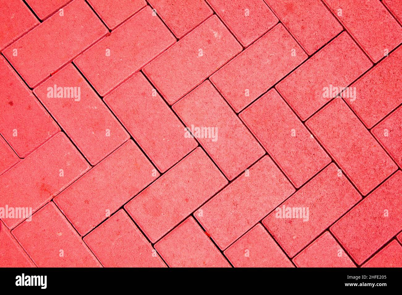pavement pattern made with cast concrete blocks in red color Stock ...