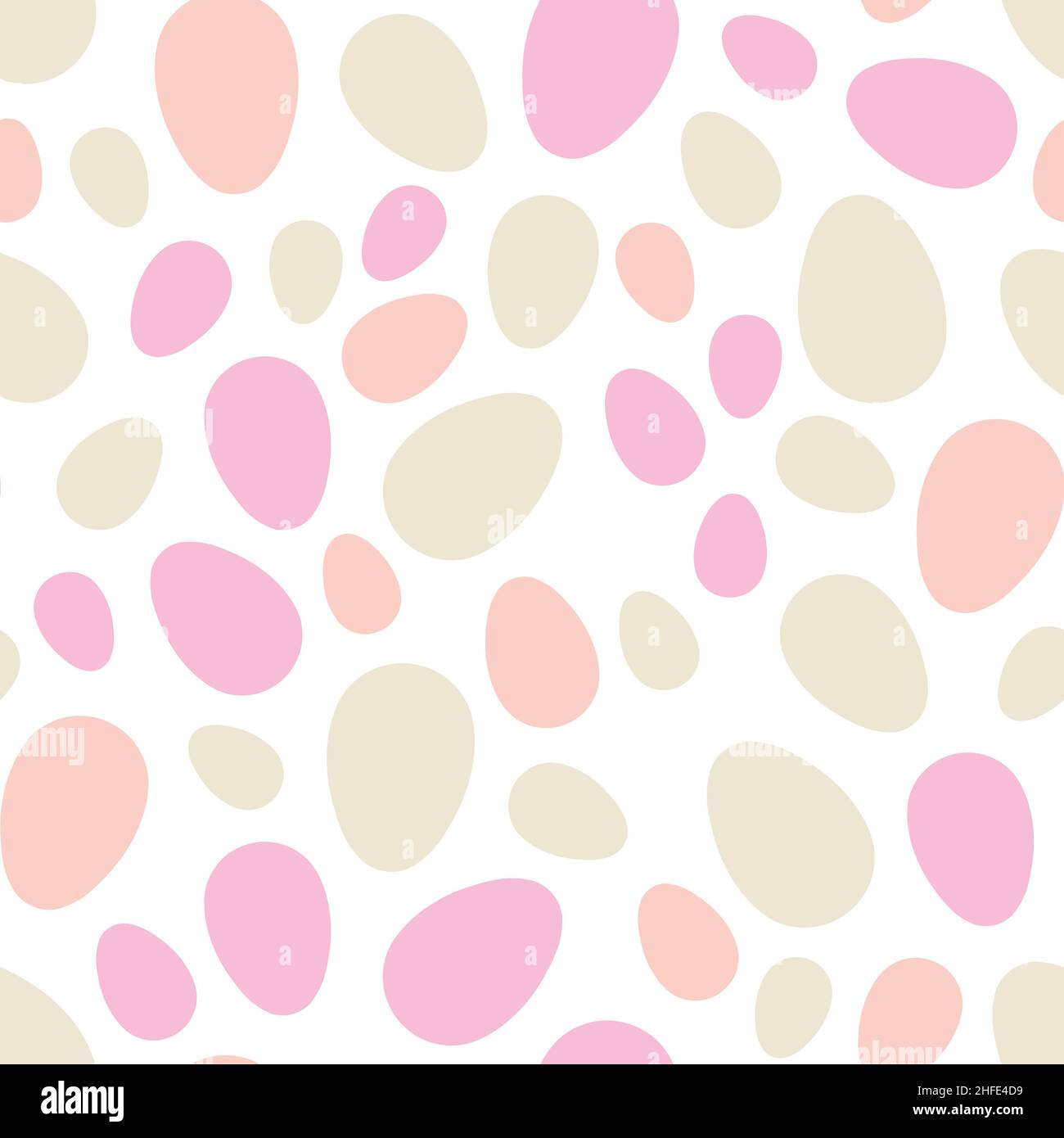 Happy Easter seamless pattern with colorful eggs on white background ...