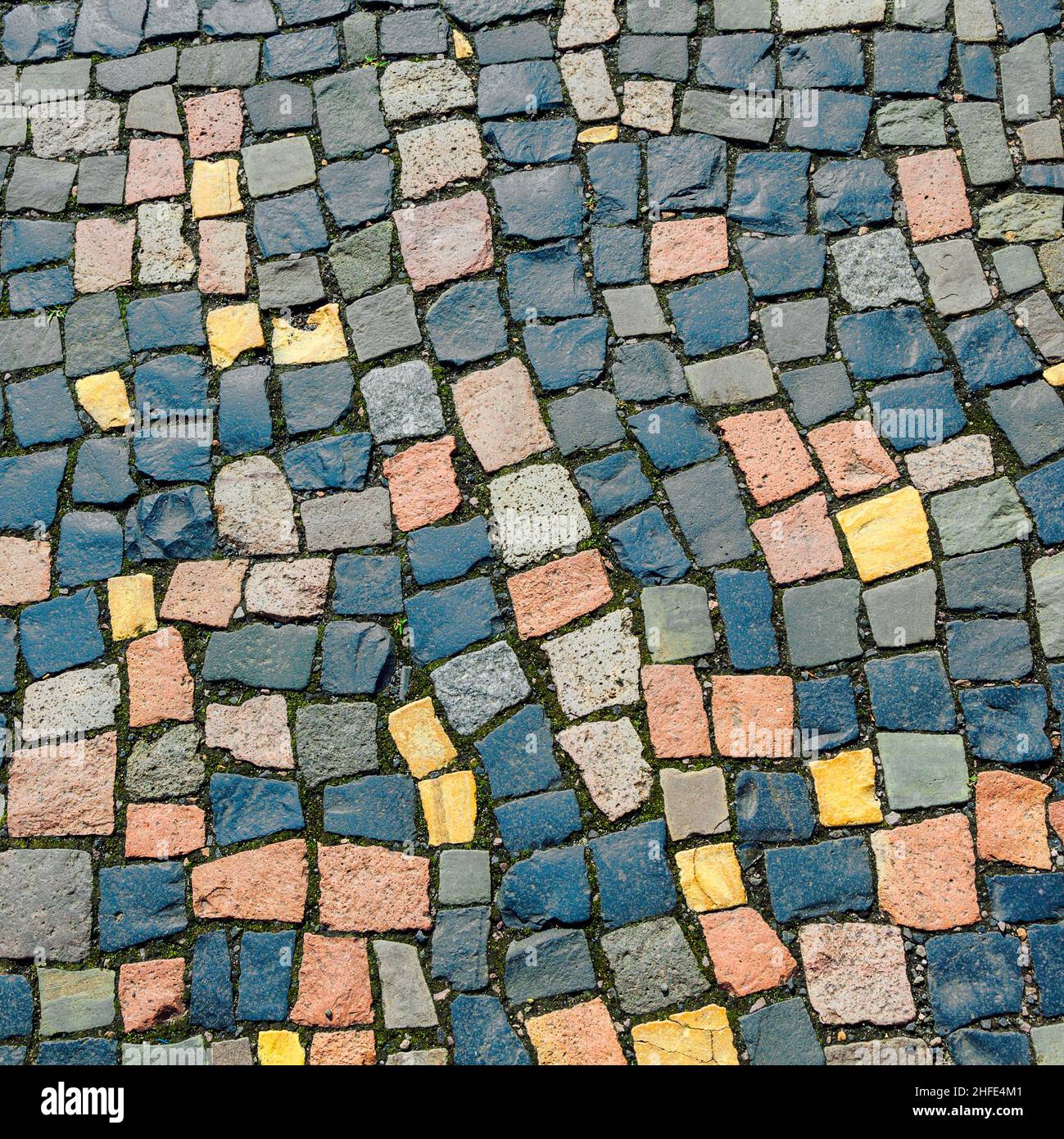 pattern of cobble stone at the sidewalk Stock Photo - Alamy