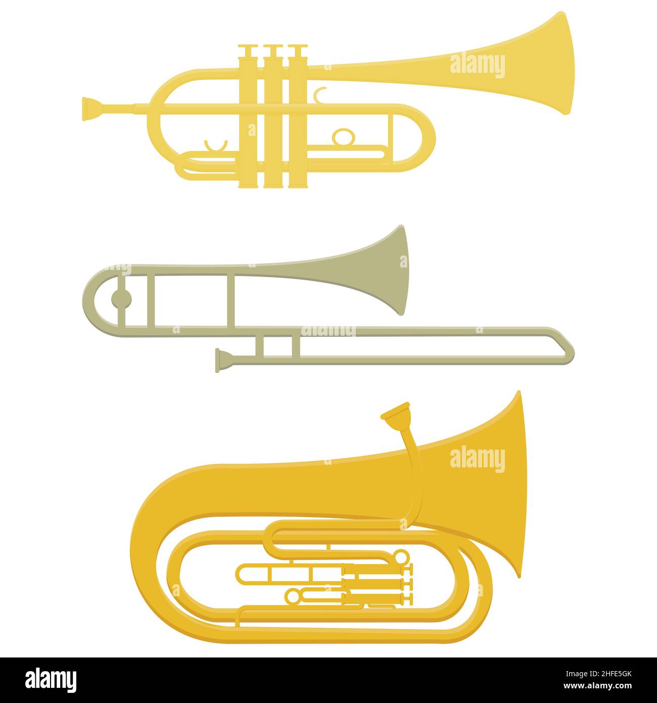 Trumpet trombone tuba hi-res stock photography and images - Alamy