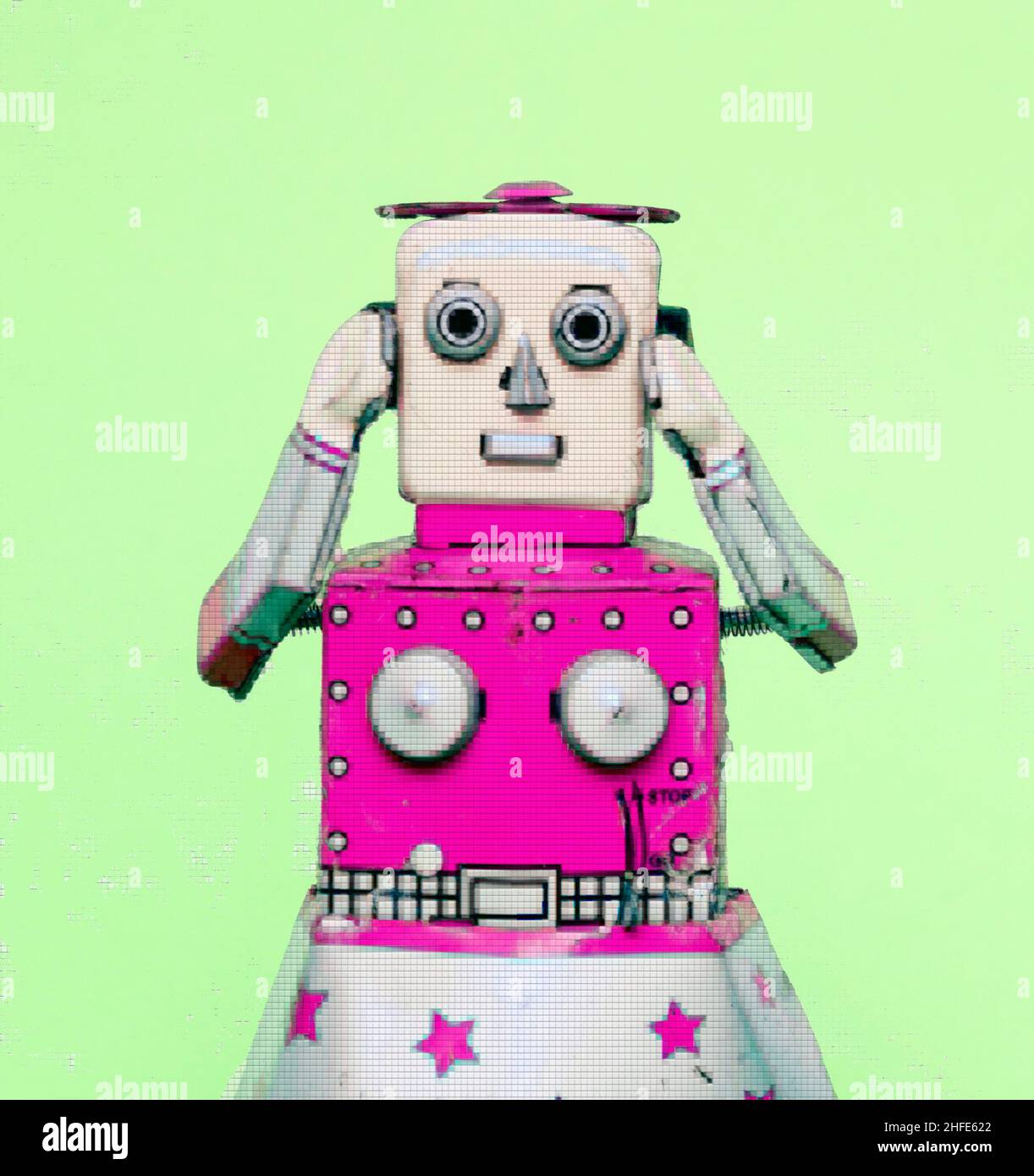 retro robot toy Stock Photo