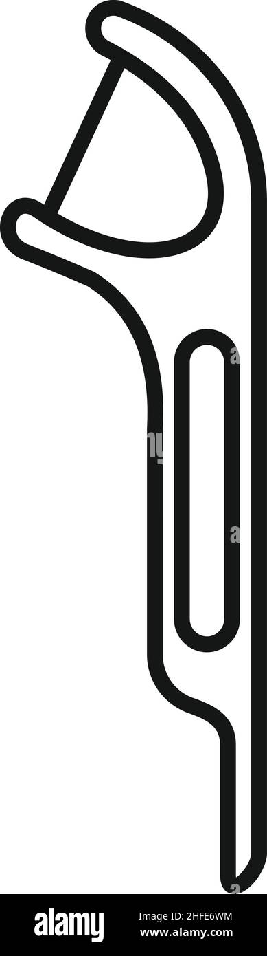 Plastic toothpick icon outline vector. Pick stick. Thin stick Stock Vector