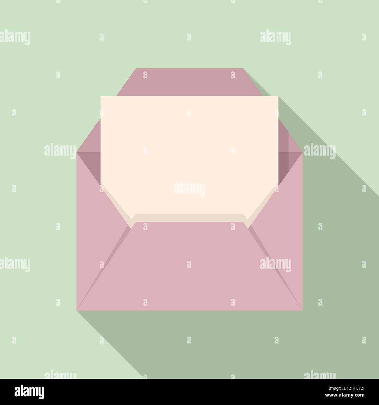 Envelope mail icon flat vector. Email letter. Paper post Stock Vector ...