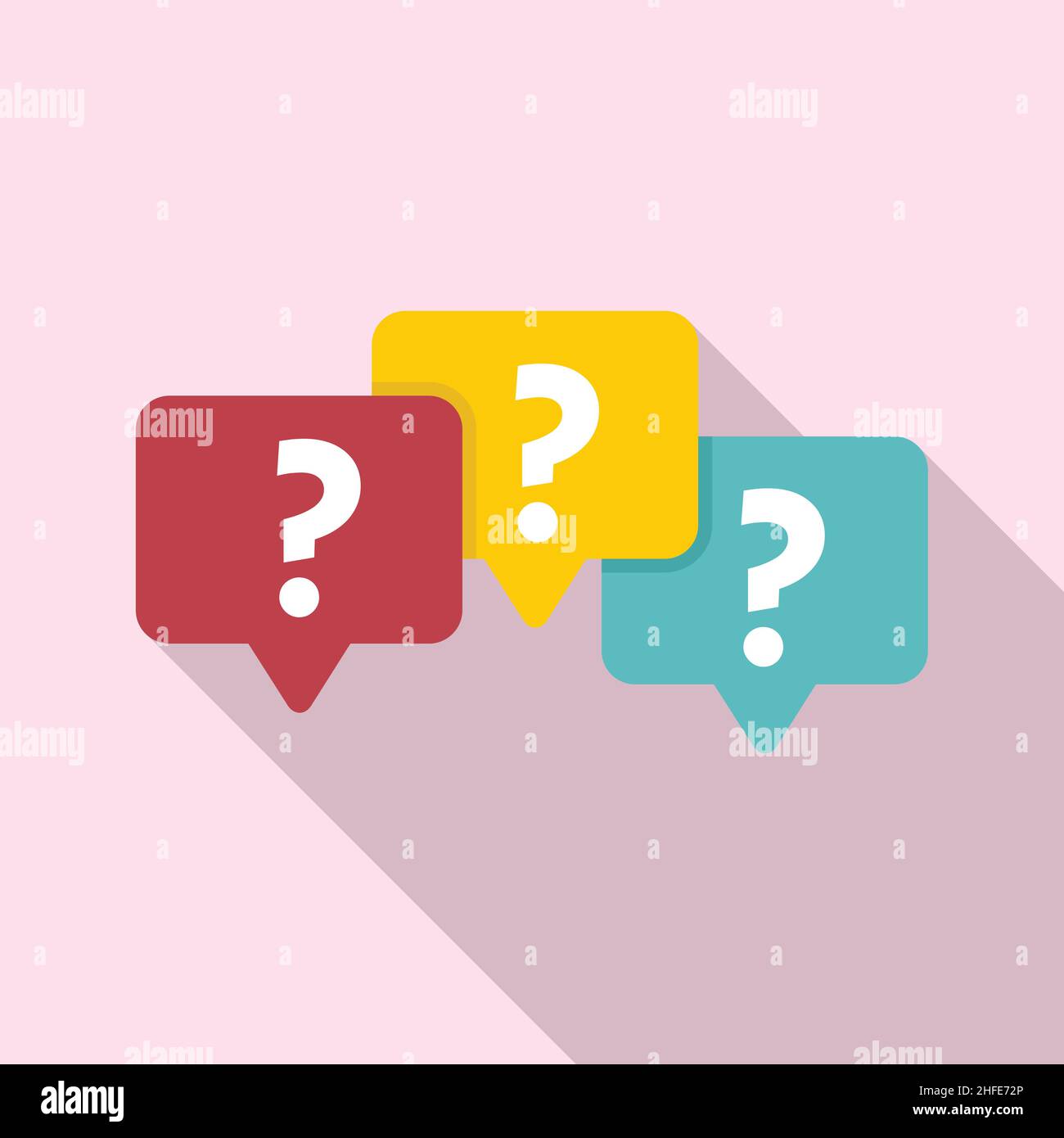 Chat request icon flat vector. Online form. File service Stock Vector