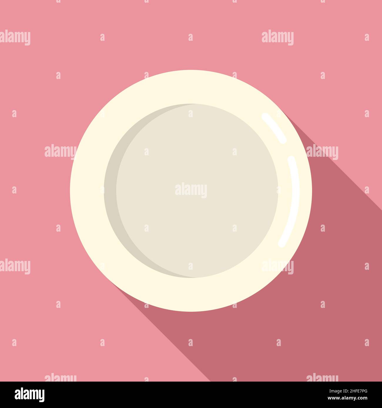 Cooking plate icon flat vector. Dish food. Eat plate Stock Vector Image ...