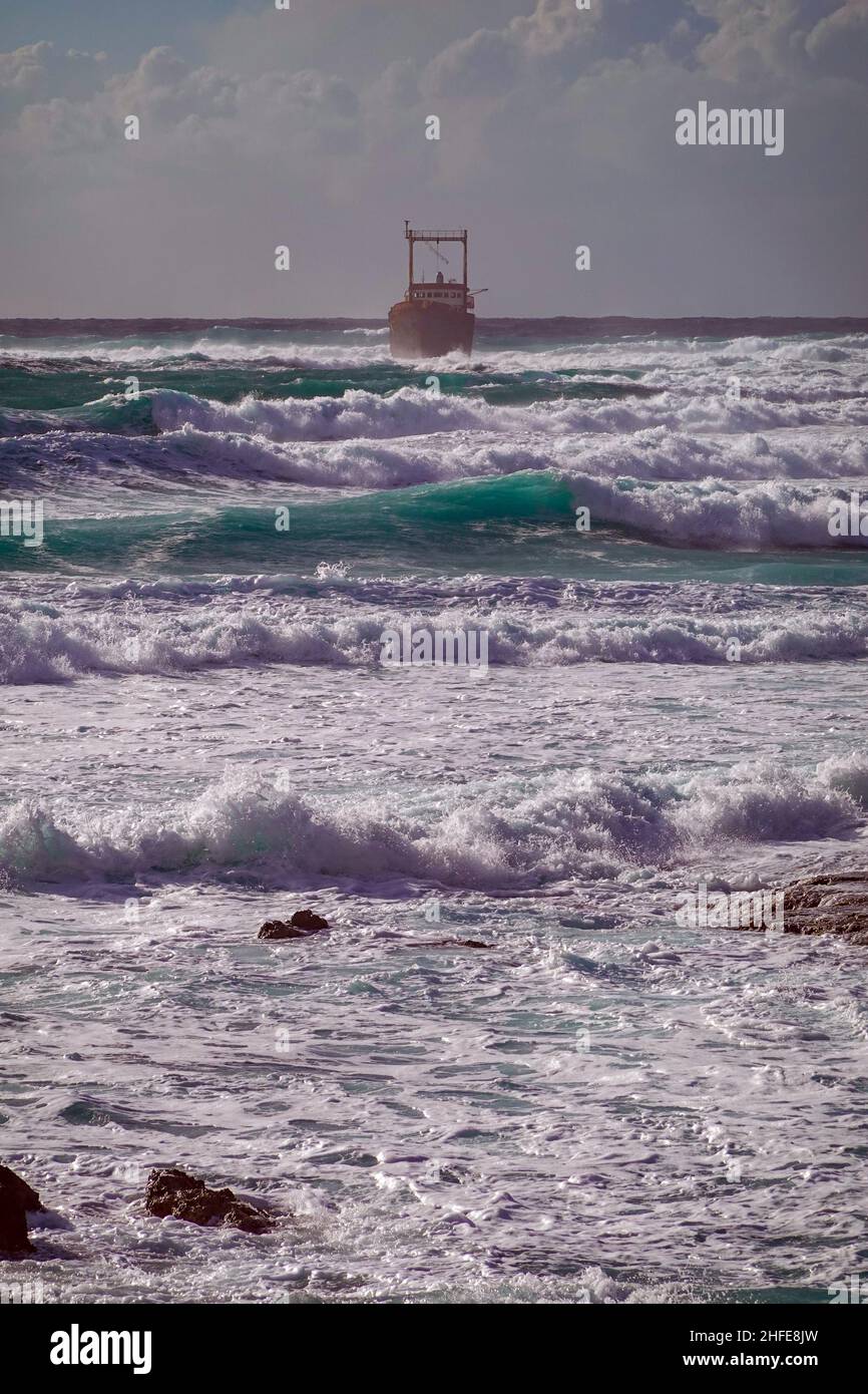 The shipwreck of the MV Demetrios II of the coast of Cyprus Island, EU, Eastern Mediterranean
