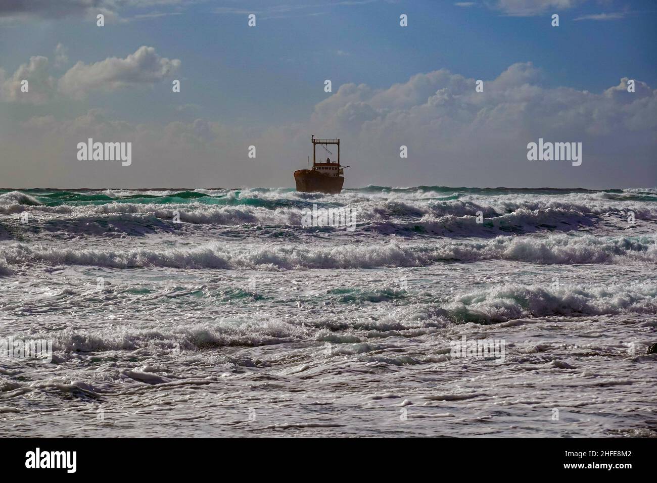 The shipwreck of the MV Demetrios II of the coast of Cyprus Island, EU, Eastern Mediterranean