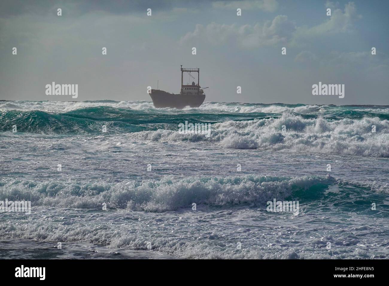 The shipwreck of the MV Demetrios II of the coast of Cyprus Island, EU, Eastern Mediterranean